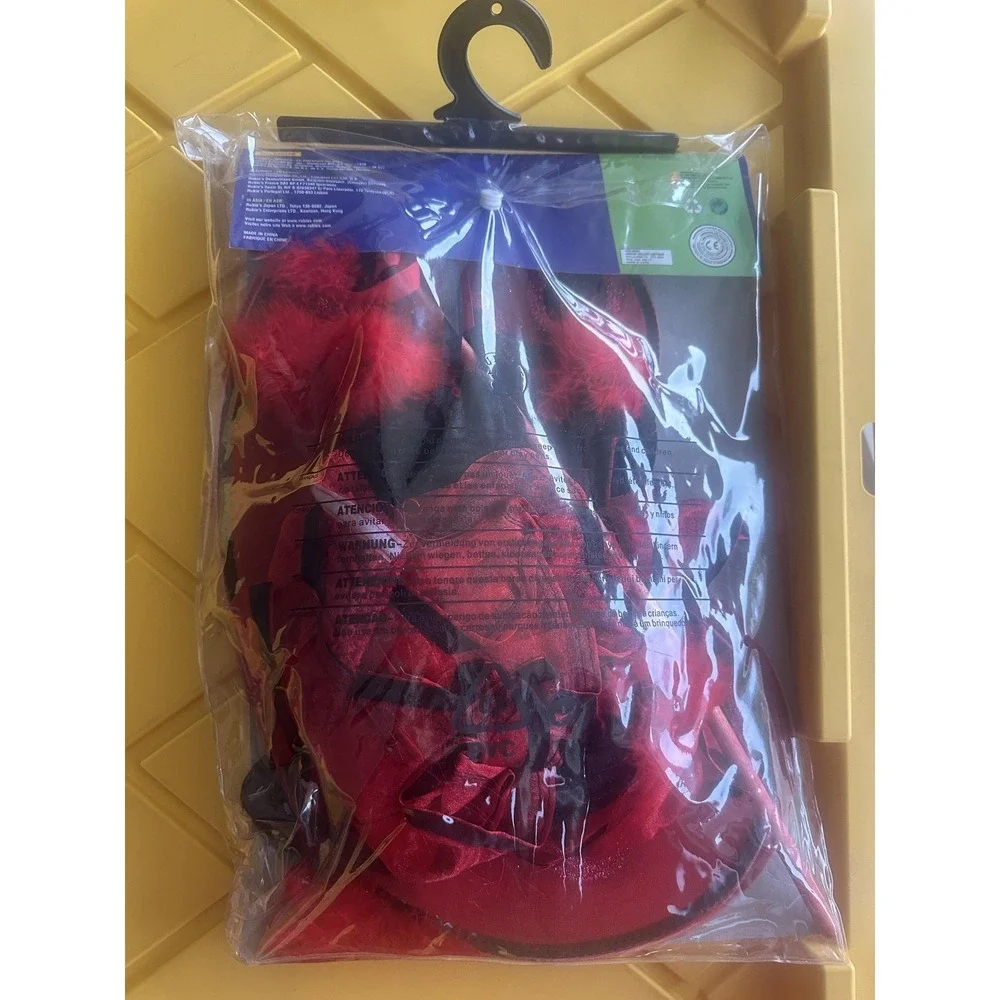 Pumpkin Junction Ladybug Costume Girls Small 4-6 Red Leotard‎ Tutu Wings Set